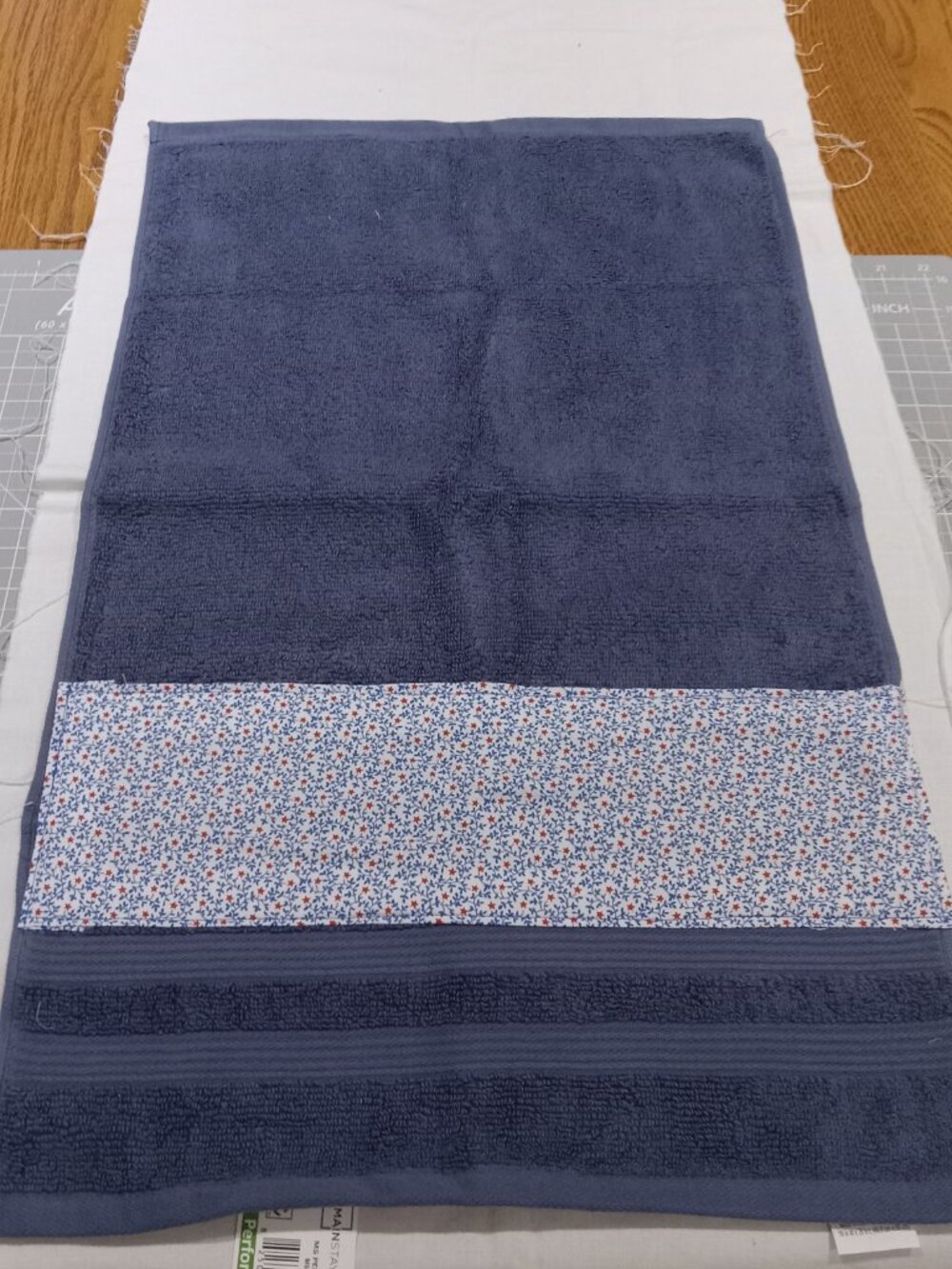 Patriotic Floral Quilted Embellished Hand Towel